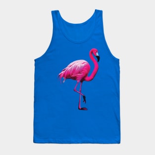 Pink Flamingo on Purple Tank Top